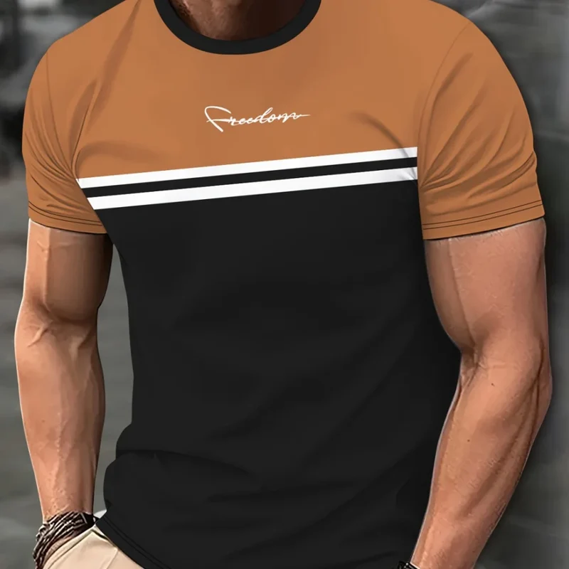 Herren T-Shirt Rundhals Kurzarm Slim Fit Hemd Polohemd Streetwear Shirt NEU