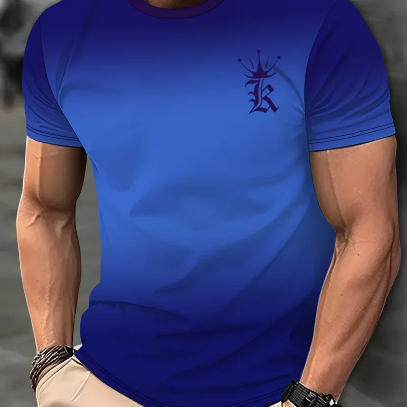 Herren T-Shirt Rundhals Kurzarm Slim Fit Hemd Polohemd Streetwear Shirt NEU