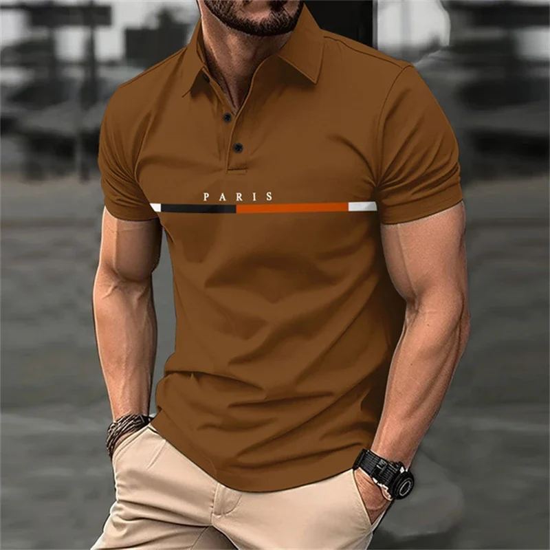 Herren Poloshirt Kontrast Kragen Polo Kurzarm Slim Fit Hemd Polohemd T-Shirt NEU