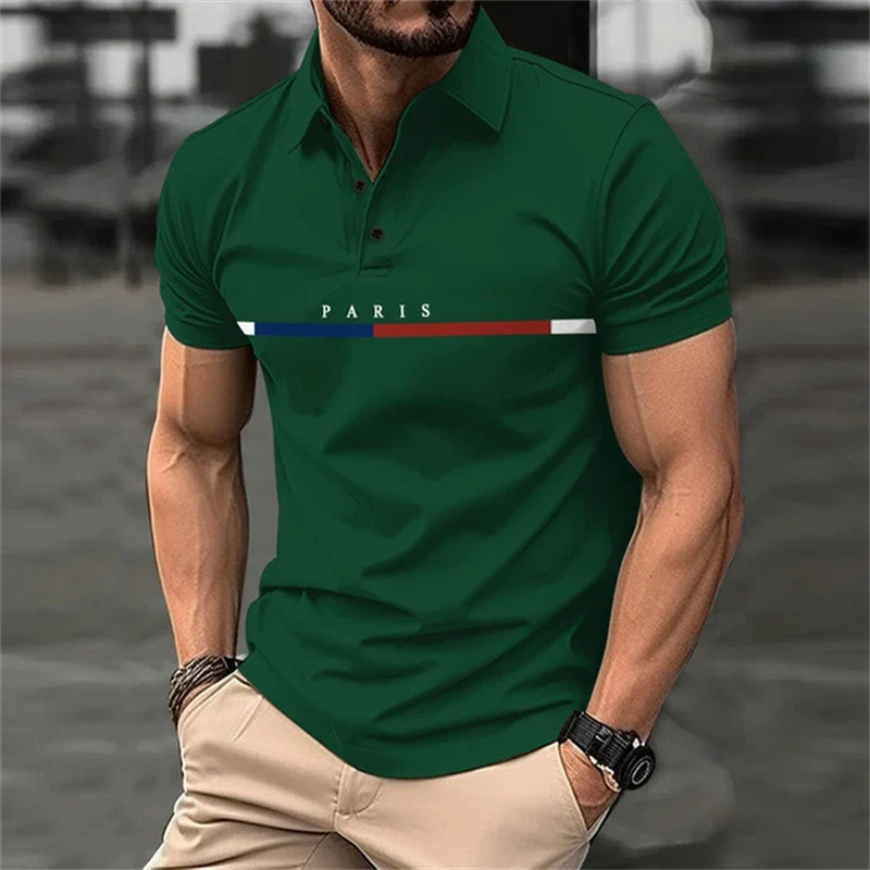 Herren Poloshirt Kontrast Kragen Polo Kurzarm Slim Fit Hemd Polohemd T-Shirt NEU