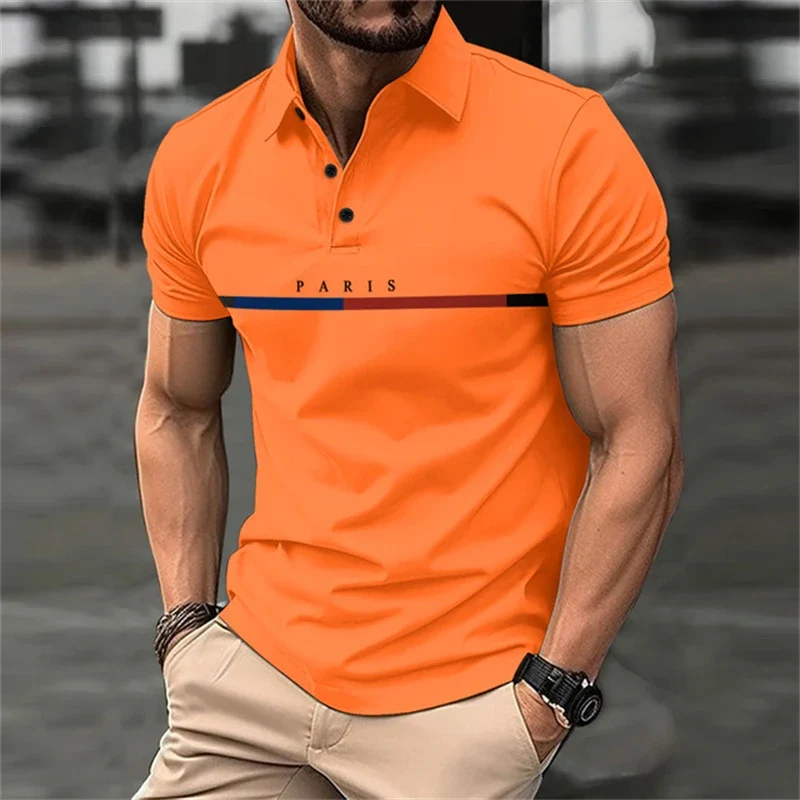Herren Poloshirt Kontrast Kragen Polo Kurzarm Slim Fit Hemd Polohemd T-Shirt NEU