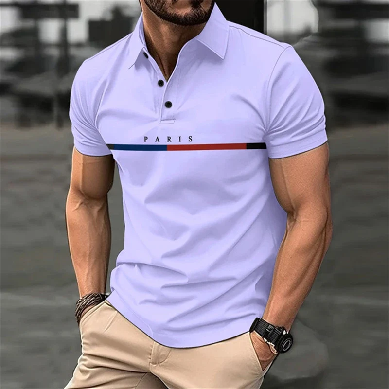 Herren Poloshirt Kontrast Kragen Polo Kurzarm Slim Fit Hemd Polohemd T-Shirt NEU