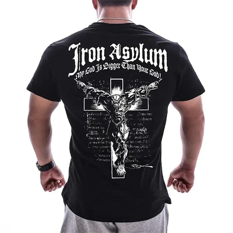 Gym Fitness Shirt Sport T-Shirt Men Herren Sportswear Stronger Streetwear Tops