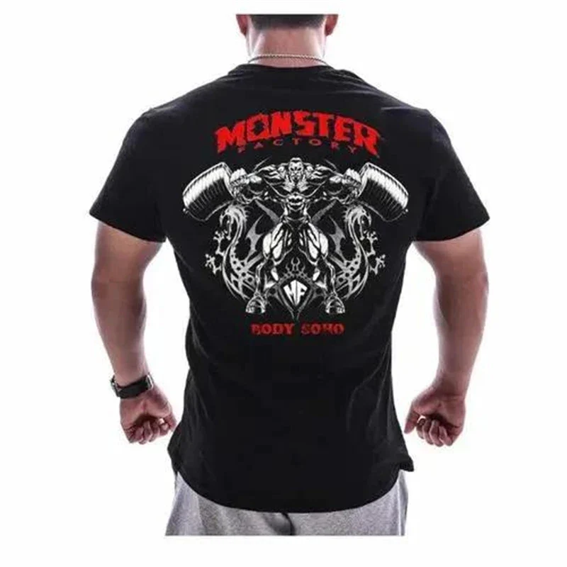 Gym Fitness Shirt Sport T-Shirt Men Herren Sportswear Stronger Streetwear Tops