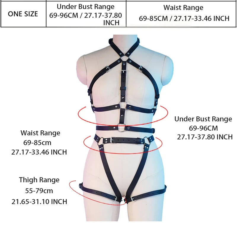 Sexy Harness Kette BH Gürtel Toys Punk Gothic Fetish Frauen Bdsm Bondage Dessous