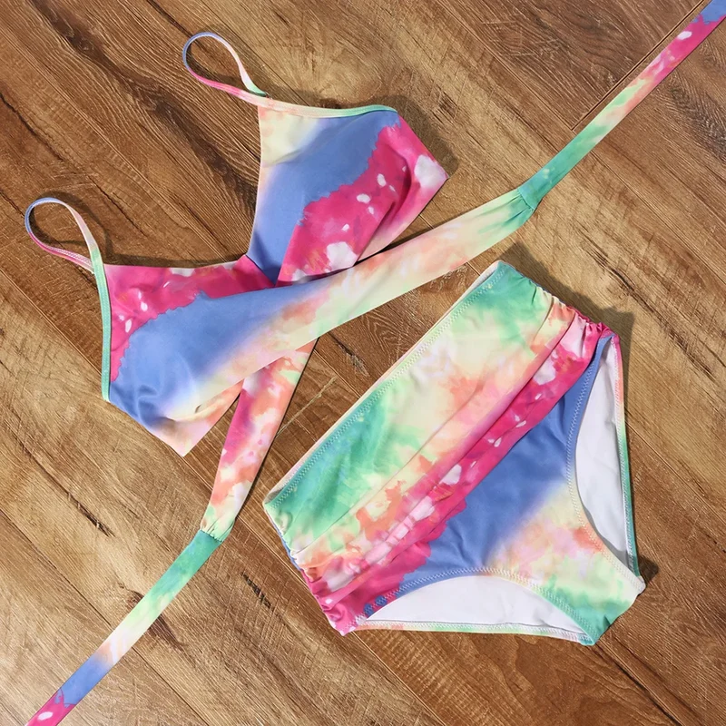 Frauen Bademode Böhmisch Bikini Set Sexy Push Up Badeanzug Damen Tanga Beachwear