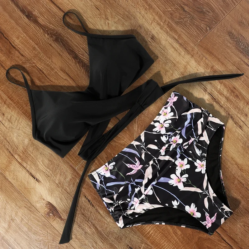 Frauen Bademode Böhmisch Bikini Set Sexy Push Up Badeanzug Damen Tanga Beachwear