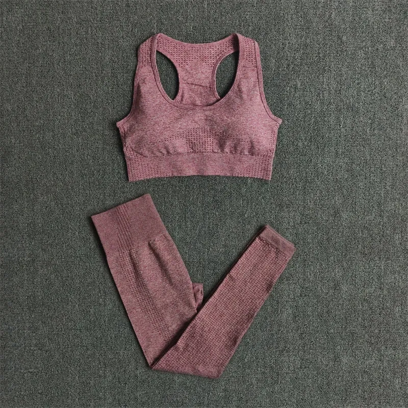 5 Stk Damen Leggings Push Up Stretch Leggins Yoga Fitness Hose Sport BH Set Top