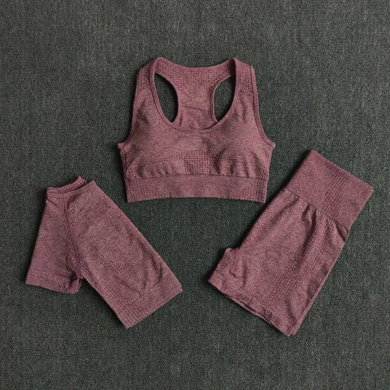 5 Stk Damen Leggings Push Up Stretch Leggins Yoga Fitness Hose Sport BH Set Top