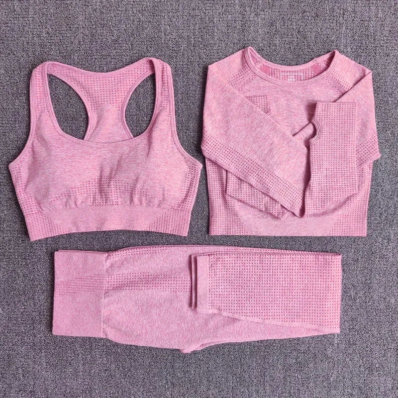 5 Stk Damen Leggings Push Up Stretch Leggins Yoga Fitness Hose Sport BH Set Top