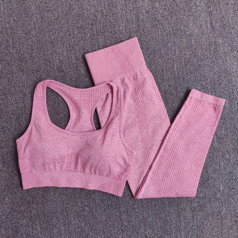 5 Stk Damen Leggings Push Up Stretch Leggins Yoga Fitness Hose Sport BH Set Top