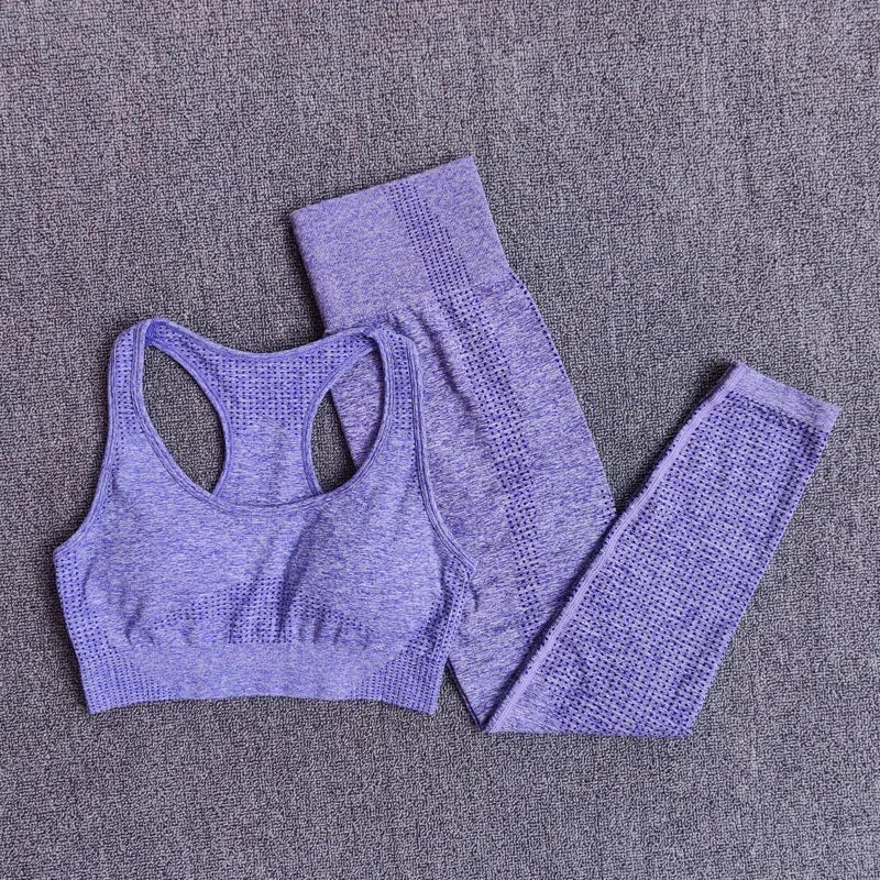 5 Stk Damen Leggings Push Up Stretch Leggins Yoga Fitness Hose Sport BH Set Top