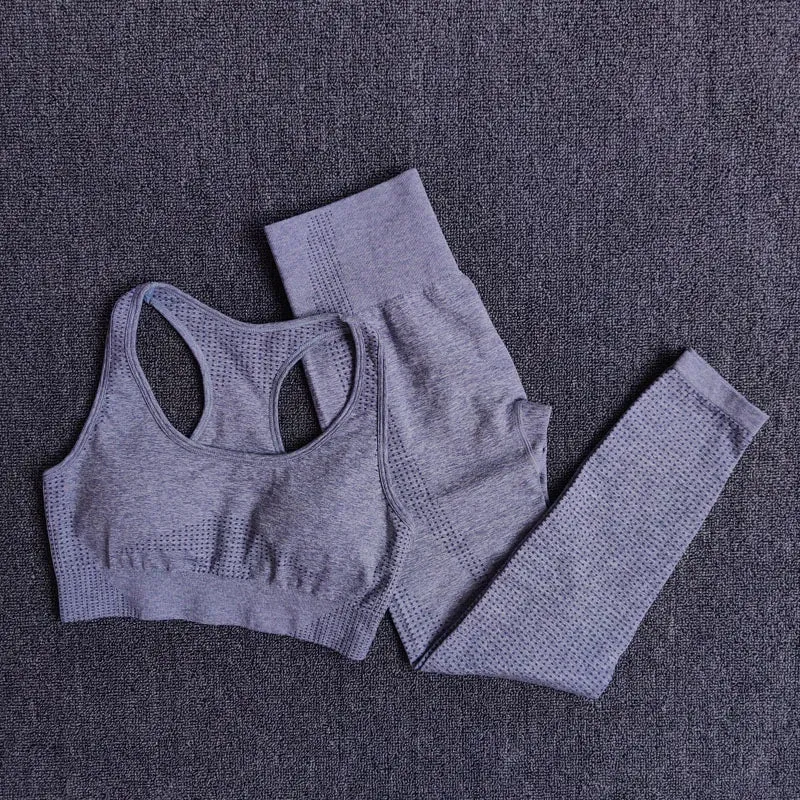 5 Stk Damen Leggings Push Up Stretch Leggins Yoga Fitness Hose Sport BH Set Top