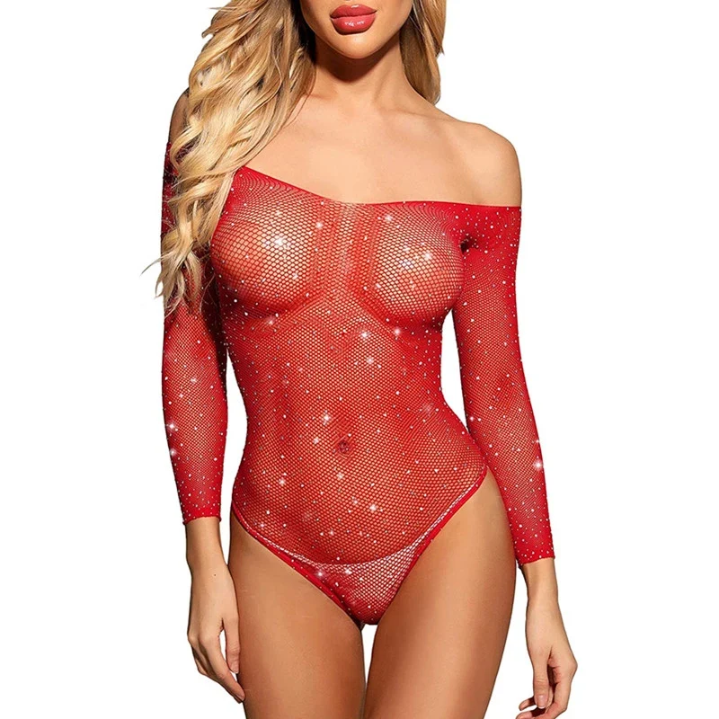 Sexy PU Leder Body Dessous Bodysuit Babydoll Reizwäsche Unterwäsche Schwarz