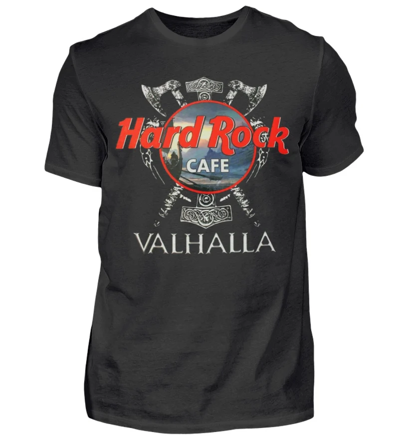 Herren Fashion Valhalla T-Shirt Rundhals Unisex Sommer Streetwear 100% Baumwolle - Herren Shirt