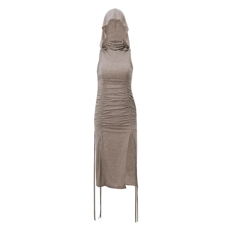 Frauen Minikleid Kapuzenpullover Kleid Hoodie Sweatshirt Sweatkleid Fashion Top