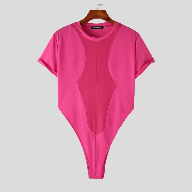 Fetisch Fashion Männer Sexy Bodysuits Herren Body Shirts Hemd Transparent Club
