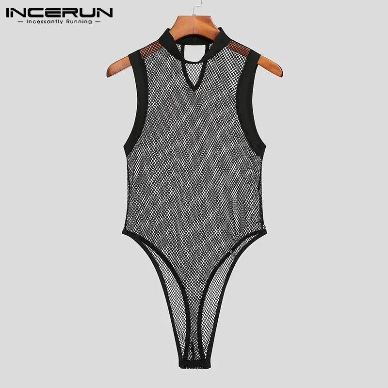 Fetisch Fashion Männer Sexy Bodysuits Herren Body Shirts Hemd Transparent Club
