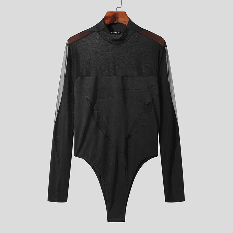 Fetisch Fashion Männer Sexy Bodysuits Herren Body Shirts Hemd Transparent Club