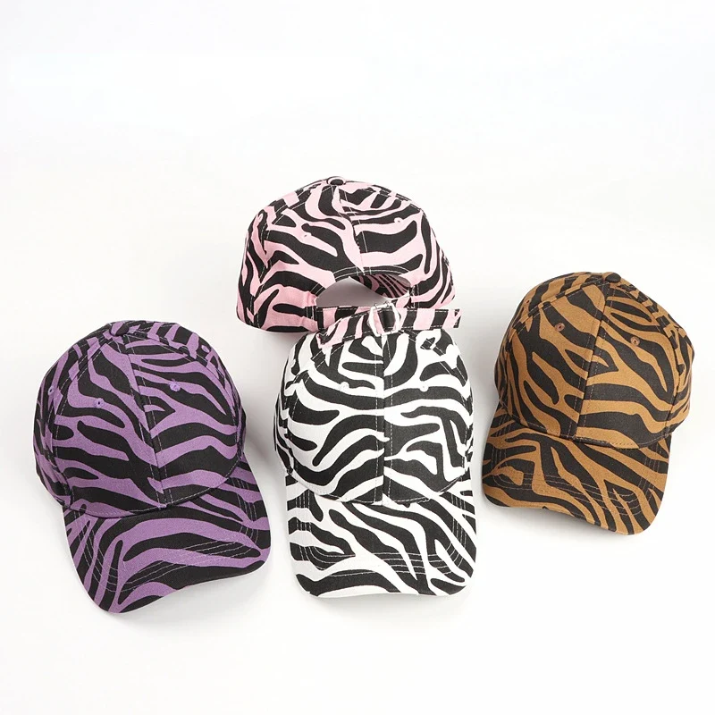 Cappy Unisex Leopard Basecap Cap Kappe gebogen Damen Hip Hop Baseball Cap Hut