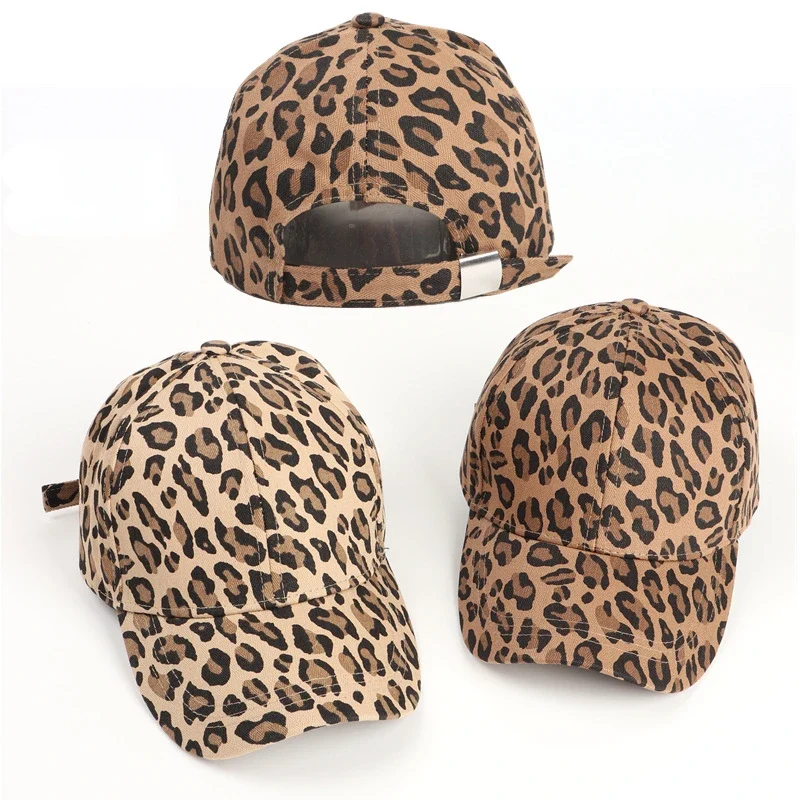 Cappy Unisex Leopard Basecap Cap Kappe gebogen Damen Hip Hop Baseball Cap Hut