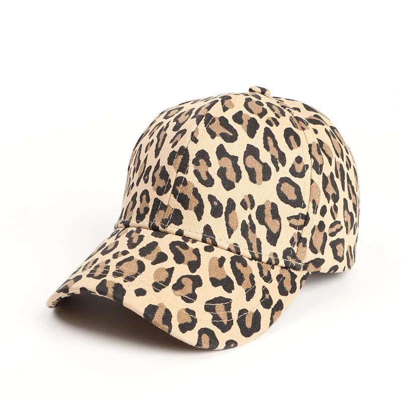 Cappy Unisex Leopard Basecap Cap Kappe gebogen Damen Hip Hop Baseball Cap Hut