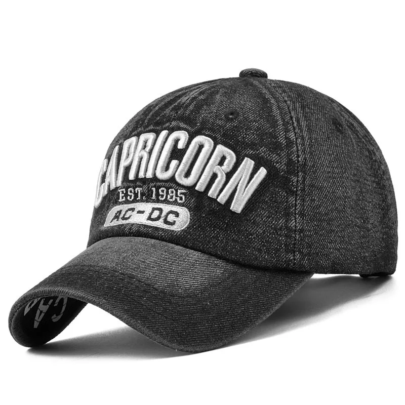Herren Jeans Cappy Denim Look Basecap Cap Kappe gebogen Damen Baseball Cap