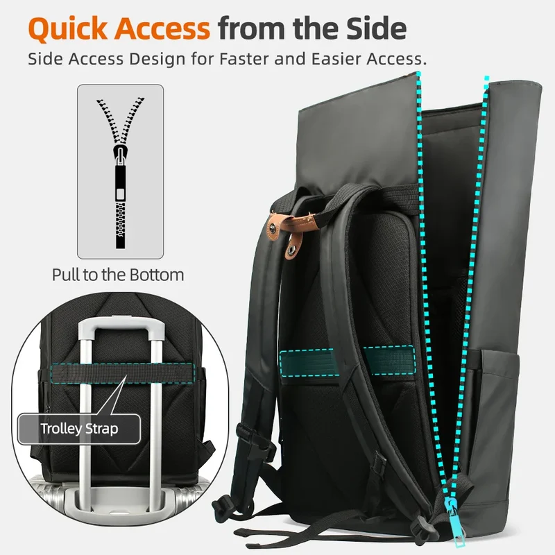 Fahrradrucksack RollTop Rucksack Herren 23–28L wasserdicht Laptop Tasche Damen