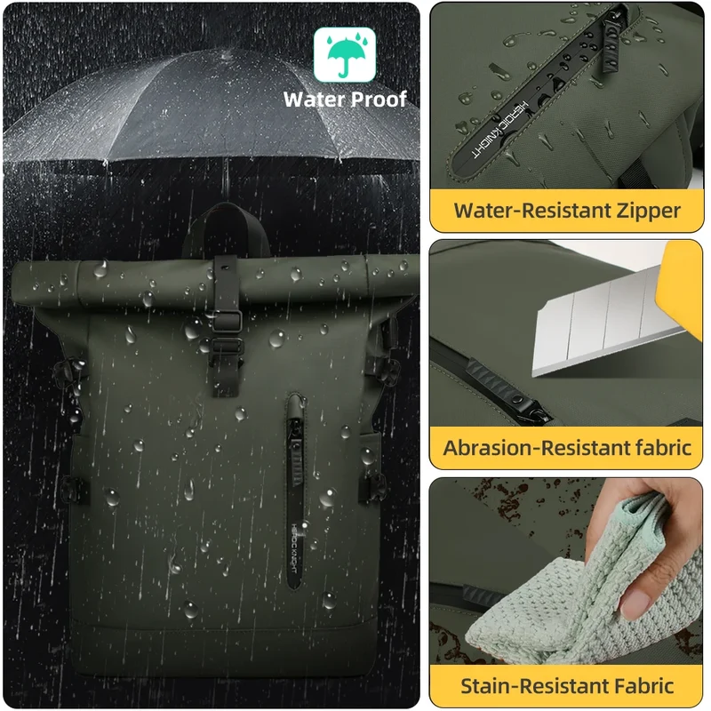 Kurierrucksack RollTop Rucksack Herren 36-55L wasserdicht Laptop Tasche Damen