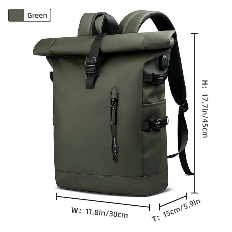 Kurierrucksack RollTop Rucksack Herren 36-55L wasserdicht Laptop Tasche Damen