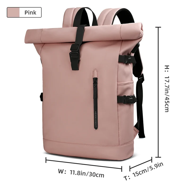 Kurierrucksack RollTop Rucksack Herren 36-55L wasserdicht Laptop Tasche Damen