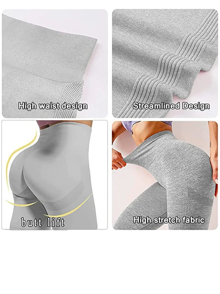 Yoga Leggings Push Up Hohe Taille Sexy Damen Sport Fitness Gym Stretch Hose