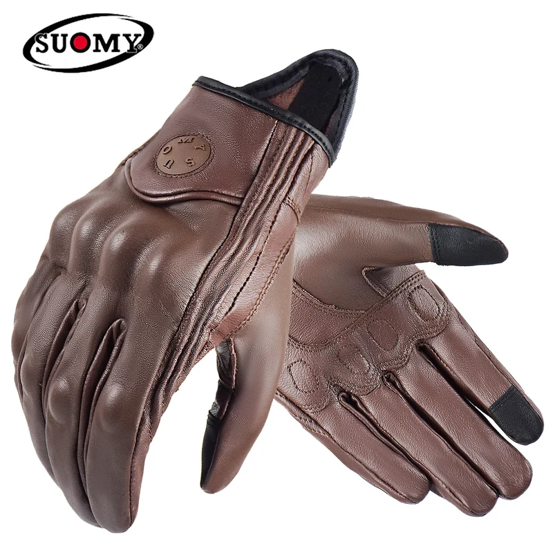 Motorradhandschuhe mit Knöchelprotektor Herren Motorrad Handschuhe Touchscreen