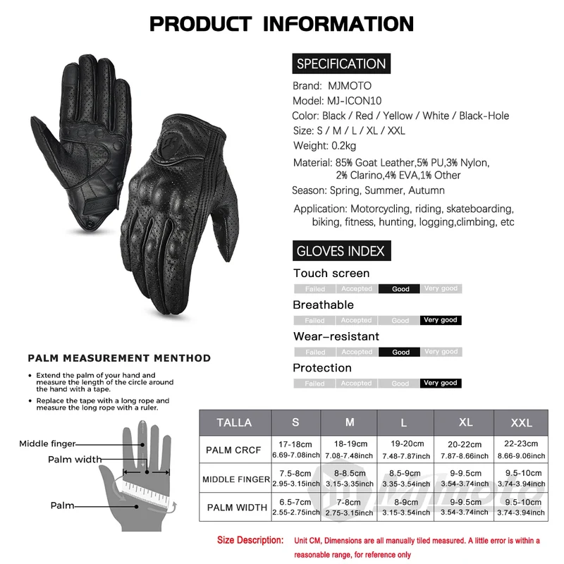 Motorradhandschuhe mit Knöchelprotektor Herren Motorrad Handschuhe Touchscreen