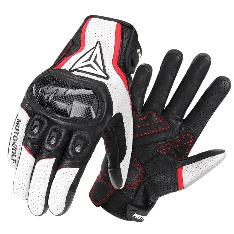 Motorradhandschuhe mit Knöchelprotektor Herren Motorrad Handschuhe Touchscreen