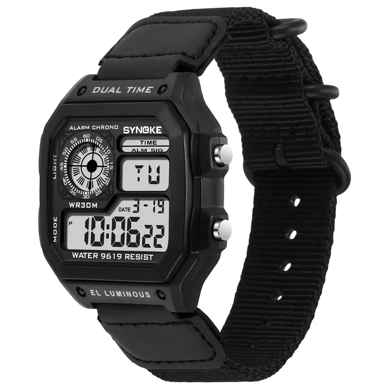 Herren Armbanduhr Digital Uhr Silber Edelstahl Quarzuhr Luxus Chronograph