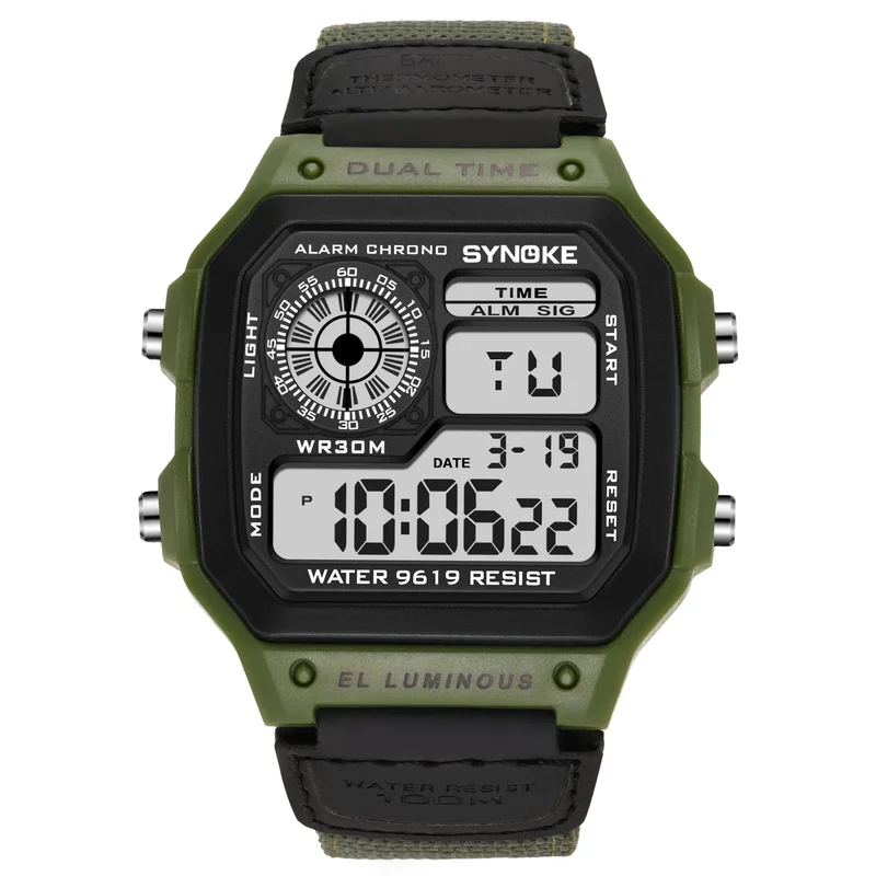 Herren Armbanduhr Digital Uhr Silber Edelstahl Quarzuhr Luxus Chronograph