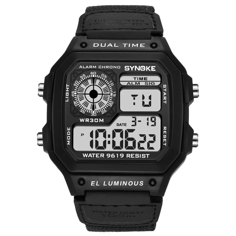 Herren Armbanduhr Digital Uhr Silber Edelstahl Quarzuhr Luxus Chronograph