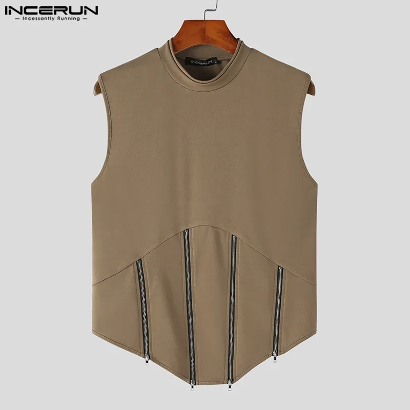 Fetisch Fashion Männer Sexy Bodysuits Herren Body Shirts Hemd Tank Tops Zipper