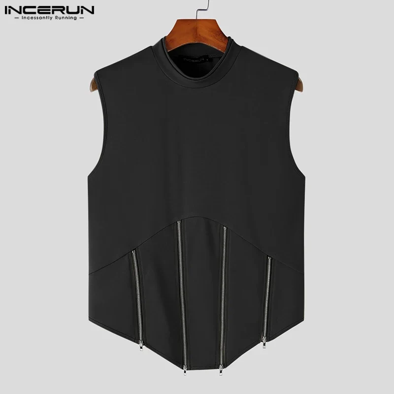 Fetisch Fashion Männer Sexy Bodysuits Herren Body Shirts Hemd Tank Tops Zipper
