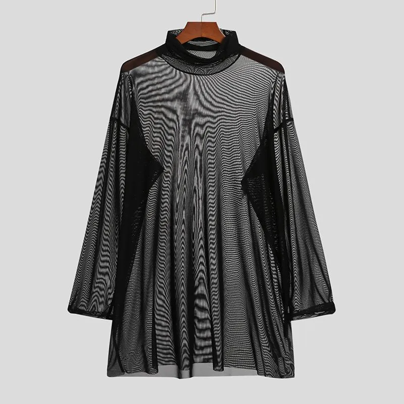 Fetisch Fashion Männer Sexy Bodysuits Herren Body Shirts Hemd Transparent Club