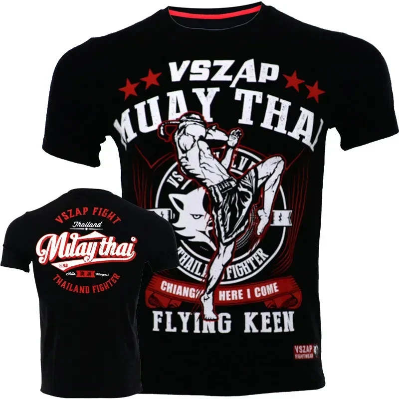 Herren Fashion Muay Thai 3D T-Shirt Rundhals Unisex Sommer Streetwear Kickboxen
