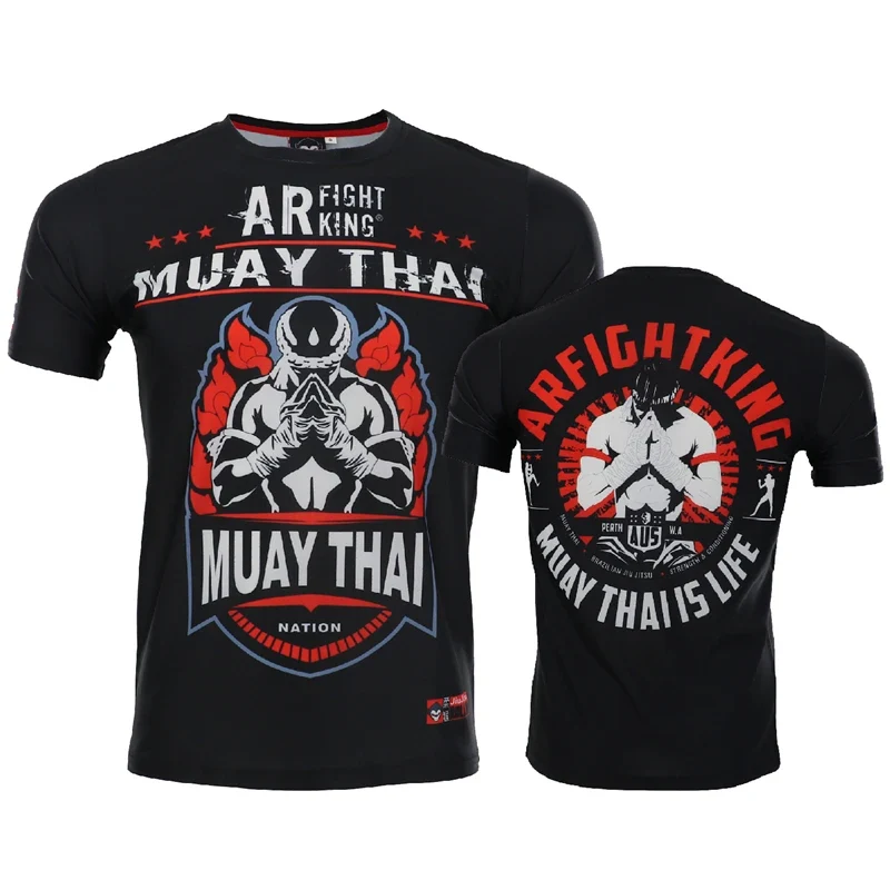 Herren Fashion Muay Thai 3D T-Shirt Rundhals Unisex Sommer Streetwear Kickboxen
