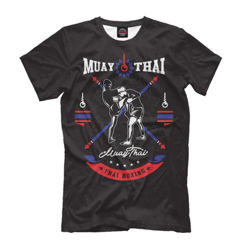 Herren Fashion Muay Thai 3D T-Shirt Rundhals Unisex Sommer Streetwear Kickboxen