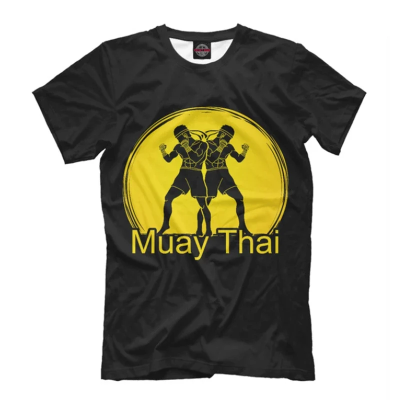 Herren Fashion Muay Thai 3D T-Shirt Rundhals Unisex Sommer Streetwear Kickboxen