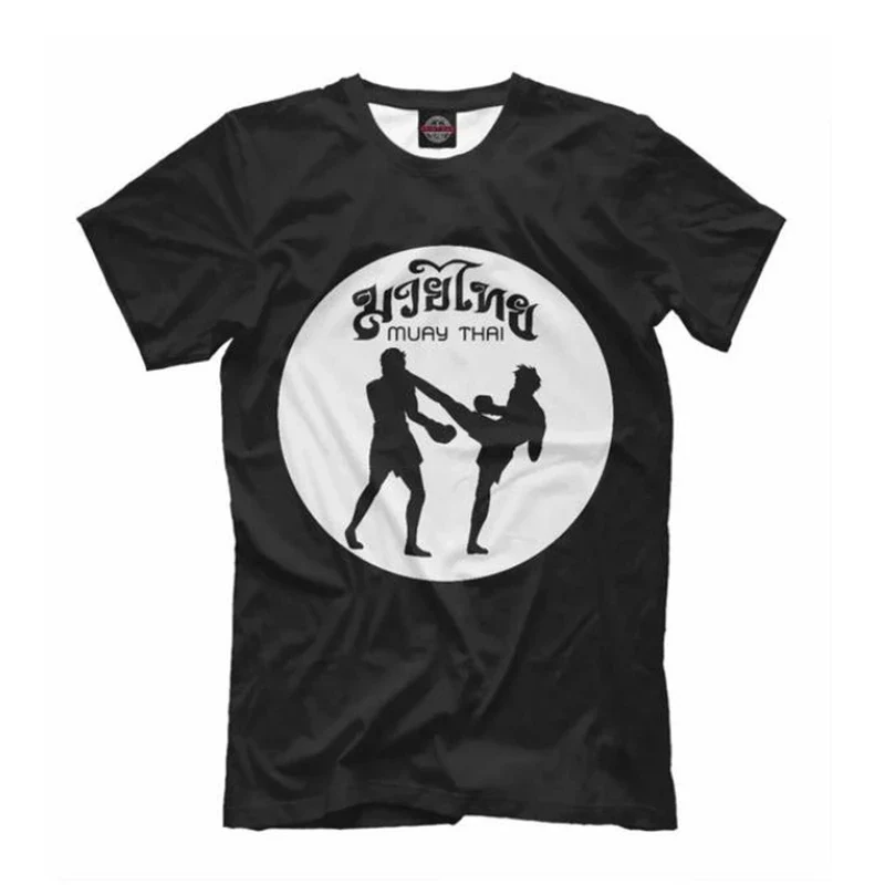 Herren Fashion Muay Thai 3D T-Shirt Rundhals Unisex Sommer Streetwear Kickboxen