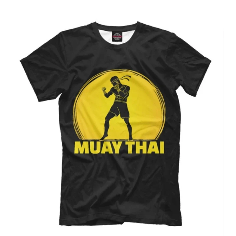 Herren Fashion Muay Thai 3D T-Shirt Rundhals Unisex Sommer Streetwear Kickboxen