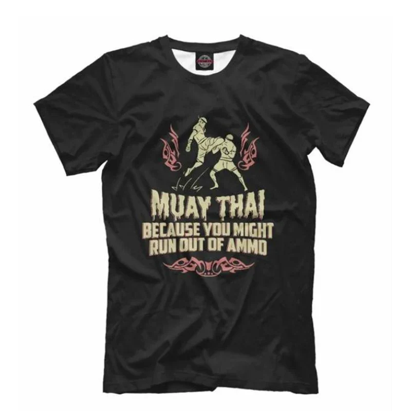 Herren Fashion Muay Thai 3D T-Shirt Rundhals Unisex Sommer Streetwear Kickboxen