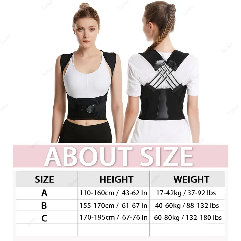 Rückenhalter Geradehalter Verstellbarer Rückenbandage Haltungskorrektur Stabilisator