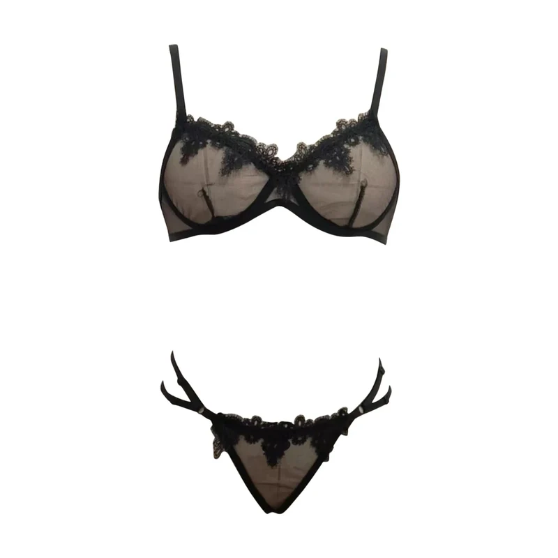 Damen BH Set Sexy Bikini Dessous Höschen Schlüpfer Slip Unterwäsche Tanga